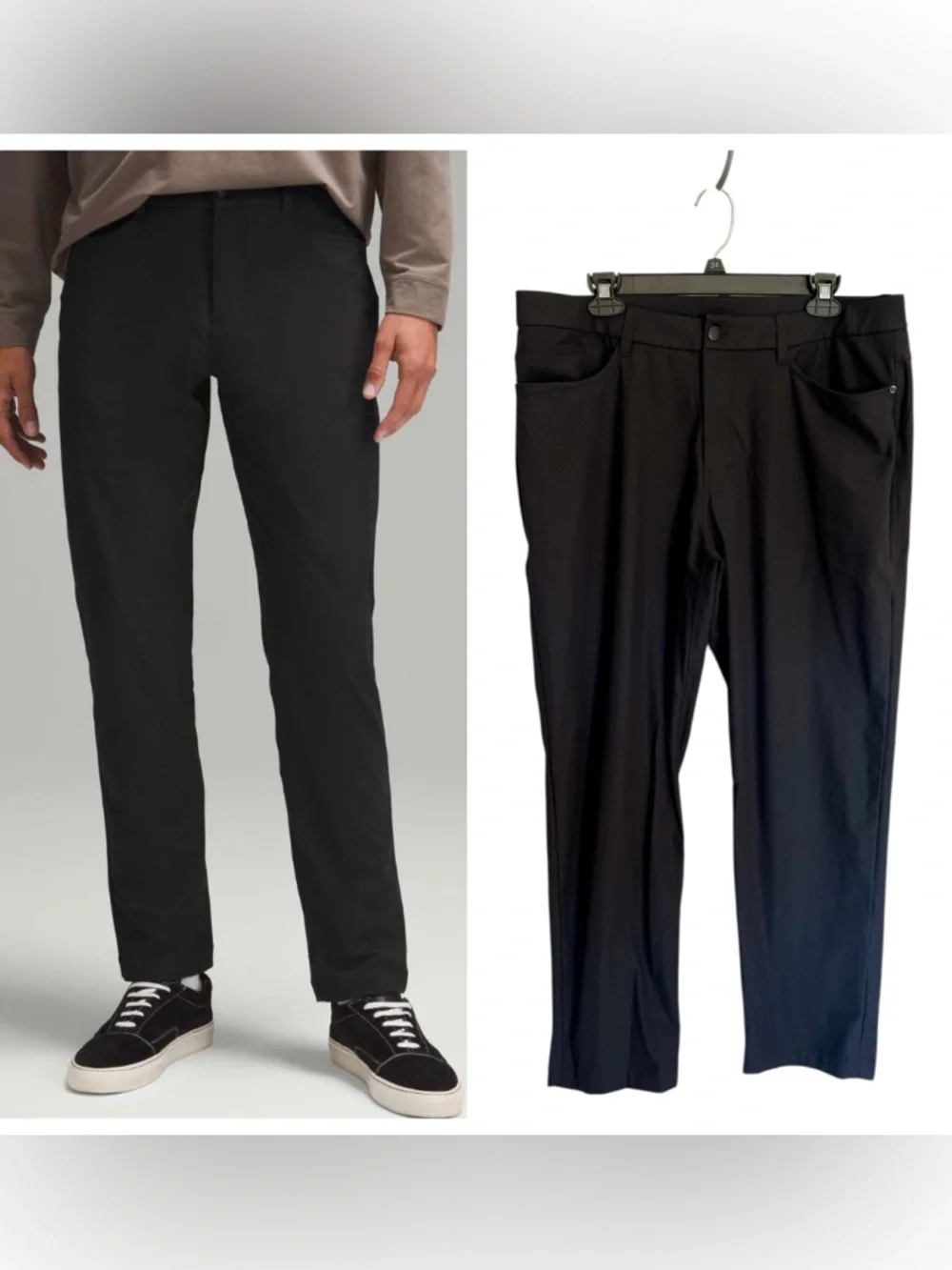 Lululemon ABC Classic-Fit Pant Warpstreme black 36 waist travel casual